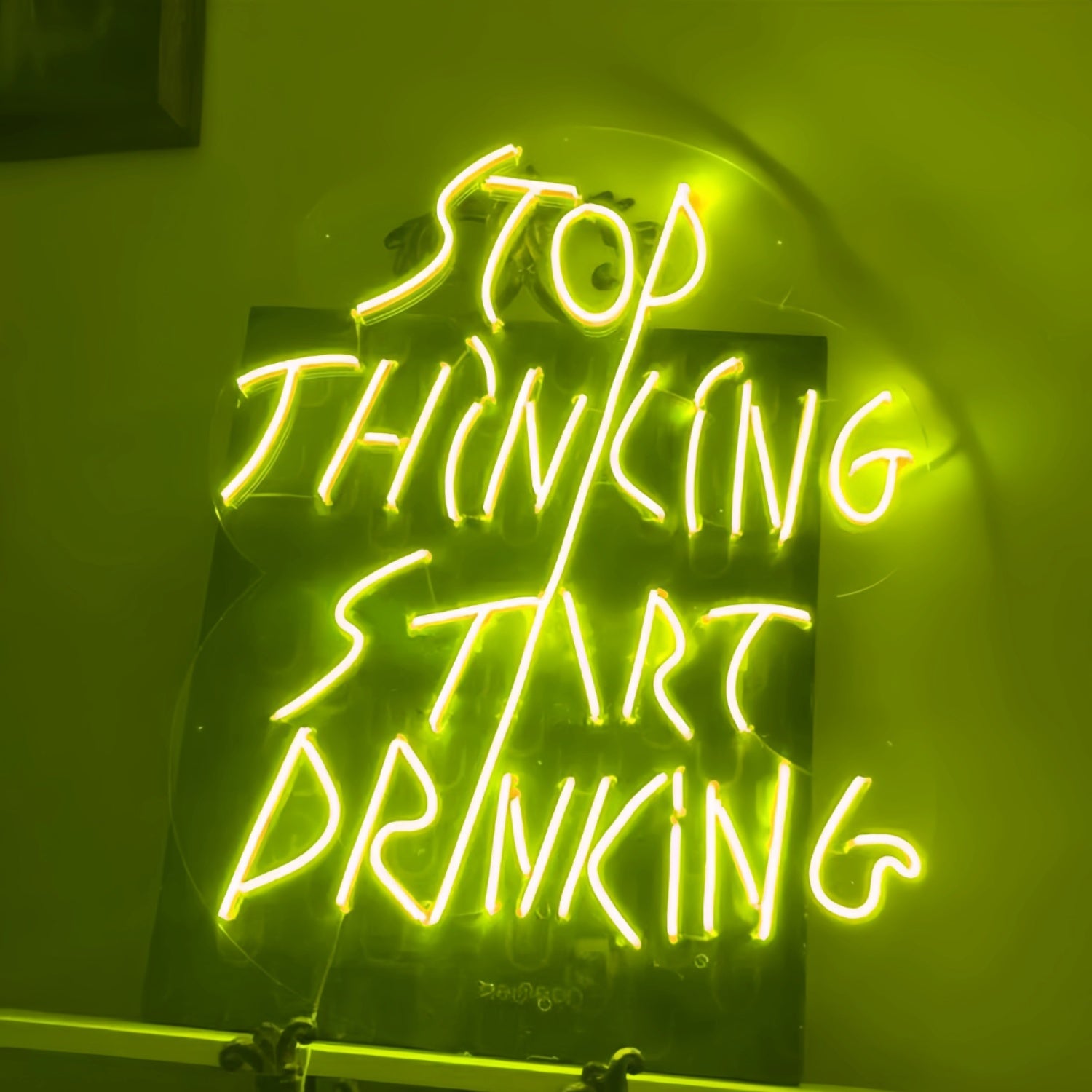 Stop Thinking Neon Prompt To Action | Shineneon
