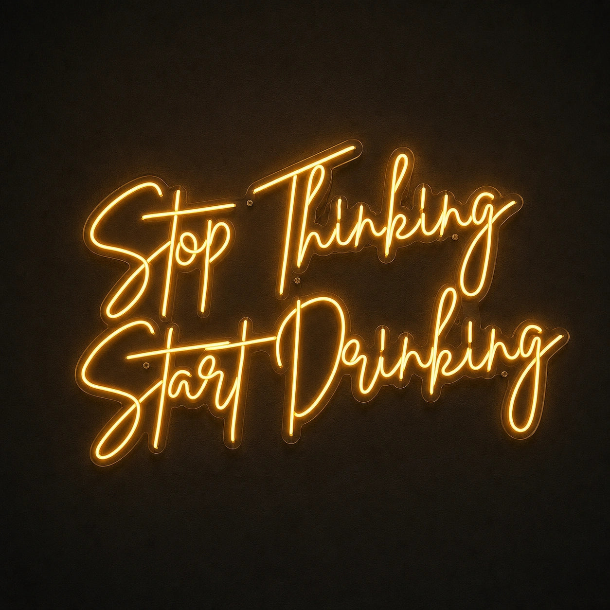 Stop Thinking Stay Drinking LED Neon Sign Garage Man Cave Neon Sign main product image