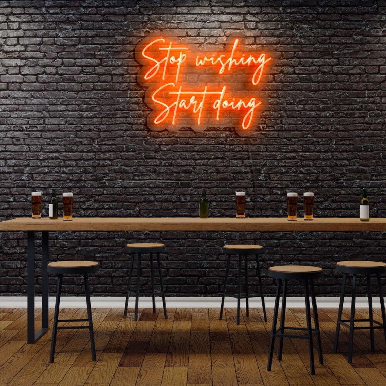 Stop Wishing Start Doing Led Neon Sign | Shineneon