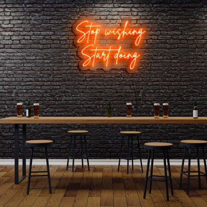 Stop Wishing Start Doing Led Neon Sign | Shineneon