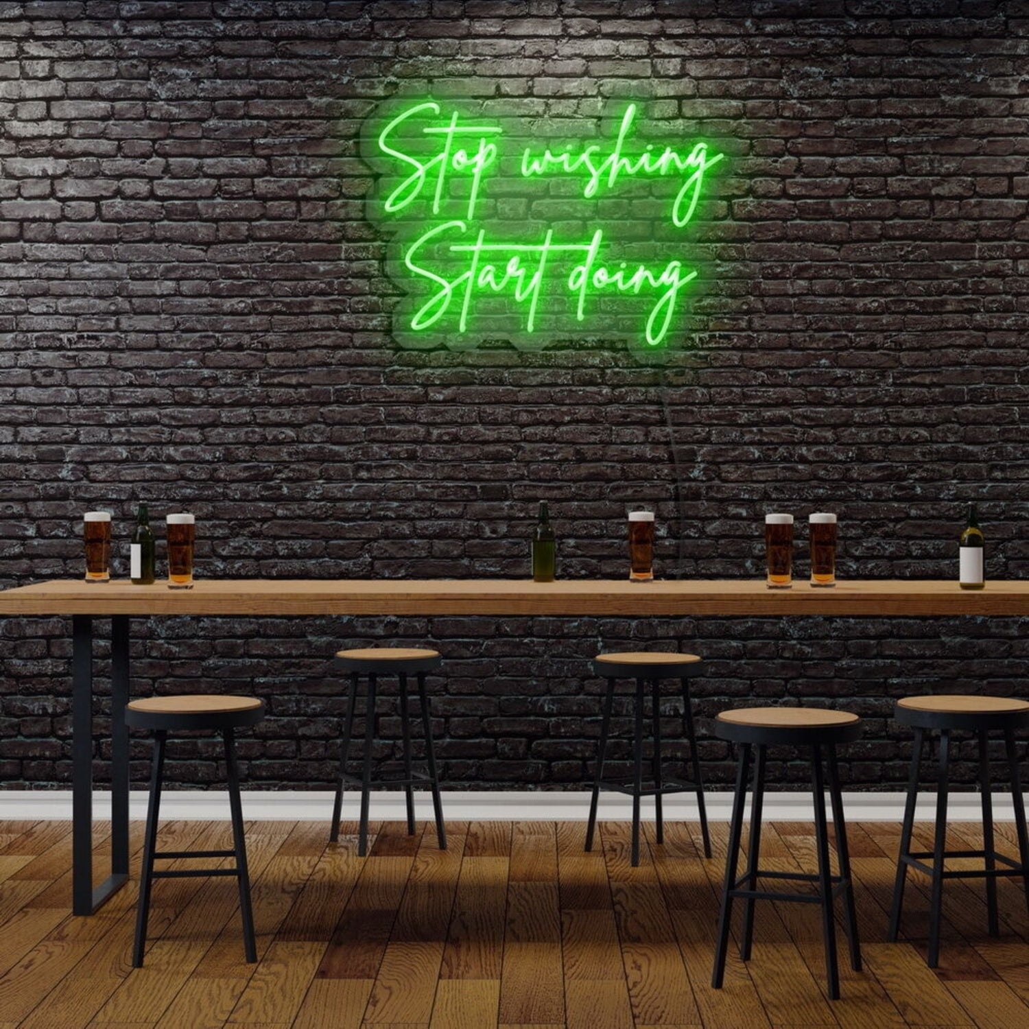 Stop Wishing Start Doing Led Neon Sign | Shineneon