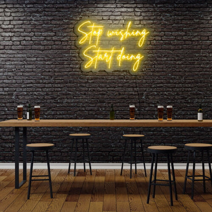 Stop Wishing Start Doing Led Neon Sign | Shineneon