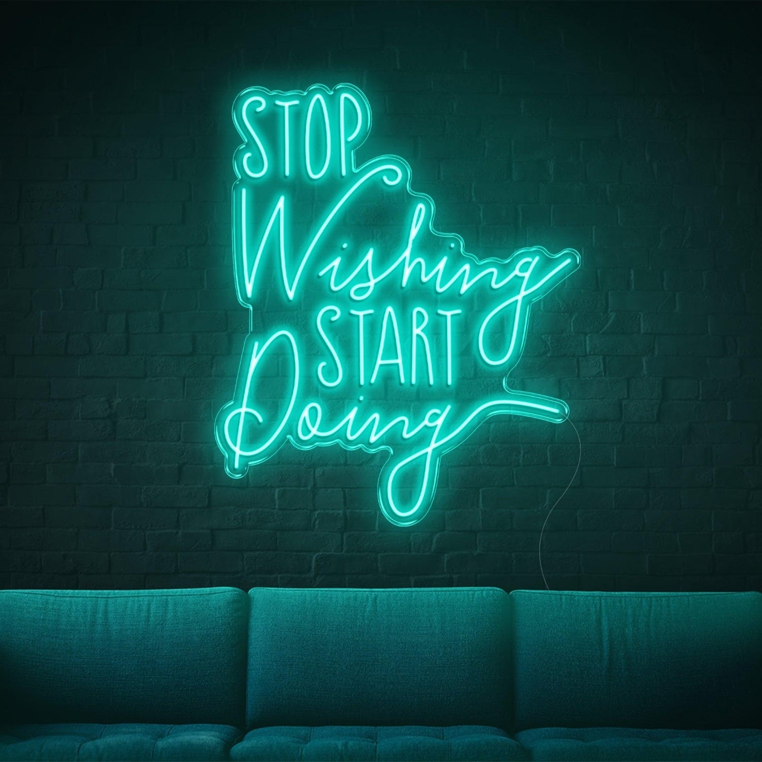 Stop Wishing Start Doing Pink Led Neon Sign For Home Studio Wall Decor | Shineneon