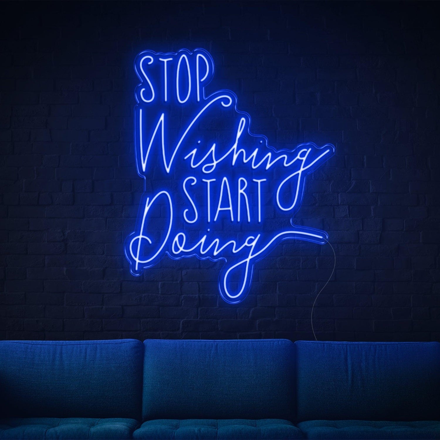 Stop Wishing Start Doing Pink Led Neon Sign For Home Studio Wall Decor | Shineneon