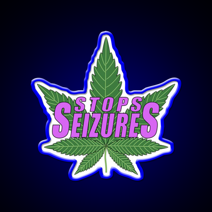 Stops Seizures Hemp Inspired Green Leaf Led Neon Sign Rgb Color - LED neon sign view 5
