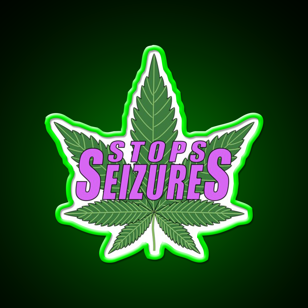 Stops Seizures Hemp Inspired Green Leaf Led Neon Sign Rgb Color - LED neon sign view 8