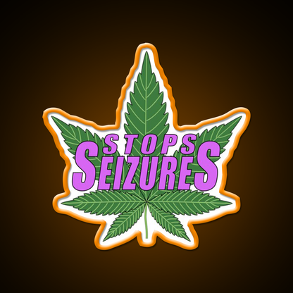 Stops Seizures Hemp Inspired Green Leaf Led Neon Sign Rgb Color - LED neon sign view 6