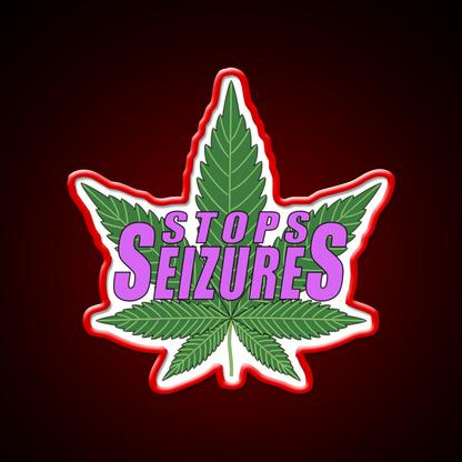 Stops Seizures Hemp Inspired Green Leaf Led Neon Sign Rgb Color - LED neon sign view 10