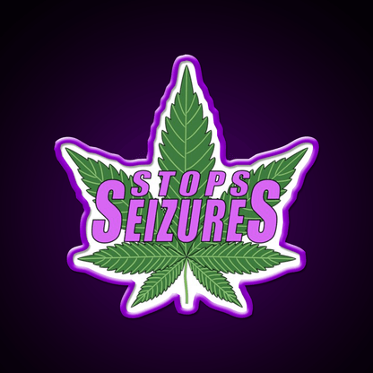 Stops Seizures Hemp Inspired Green Leaf Led Neon Sign Rgb Color - Shineneon