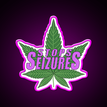 Stops Seizures Hemp Inspired Green Leaf Led Neon Sign Rgb Color - Shineneon