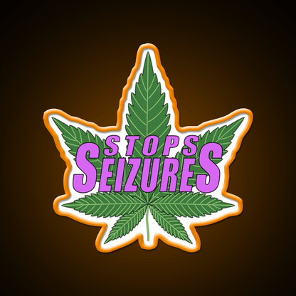 Stops Seizures Hemp Inspired Green Leaf Led Neon Sign Rgb Color - Shineneon