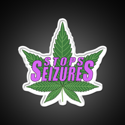 Stops Seizures Hemp Inspired Green Leaf Led Neon Sign Rgb Color - LED neon sign view 11