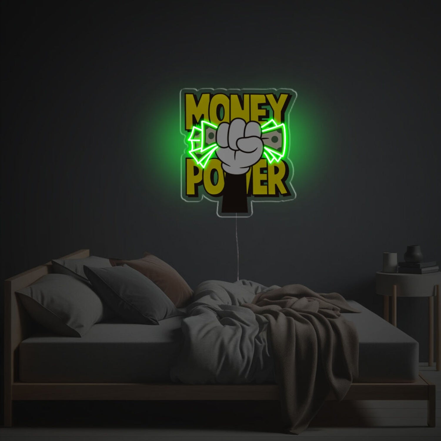 Store With The Vibrant Money Power Led Neon Acrylic Artwork | Shineneon