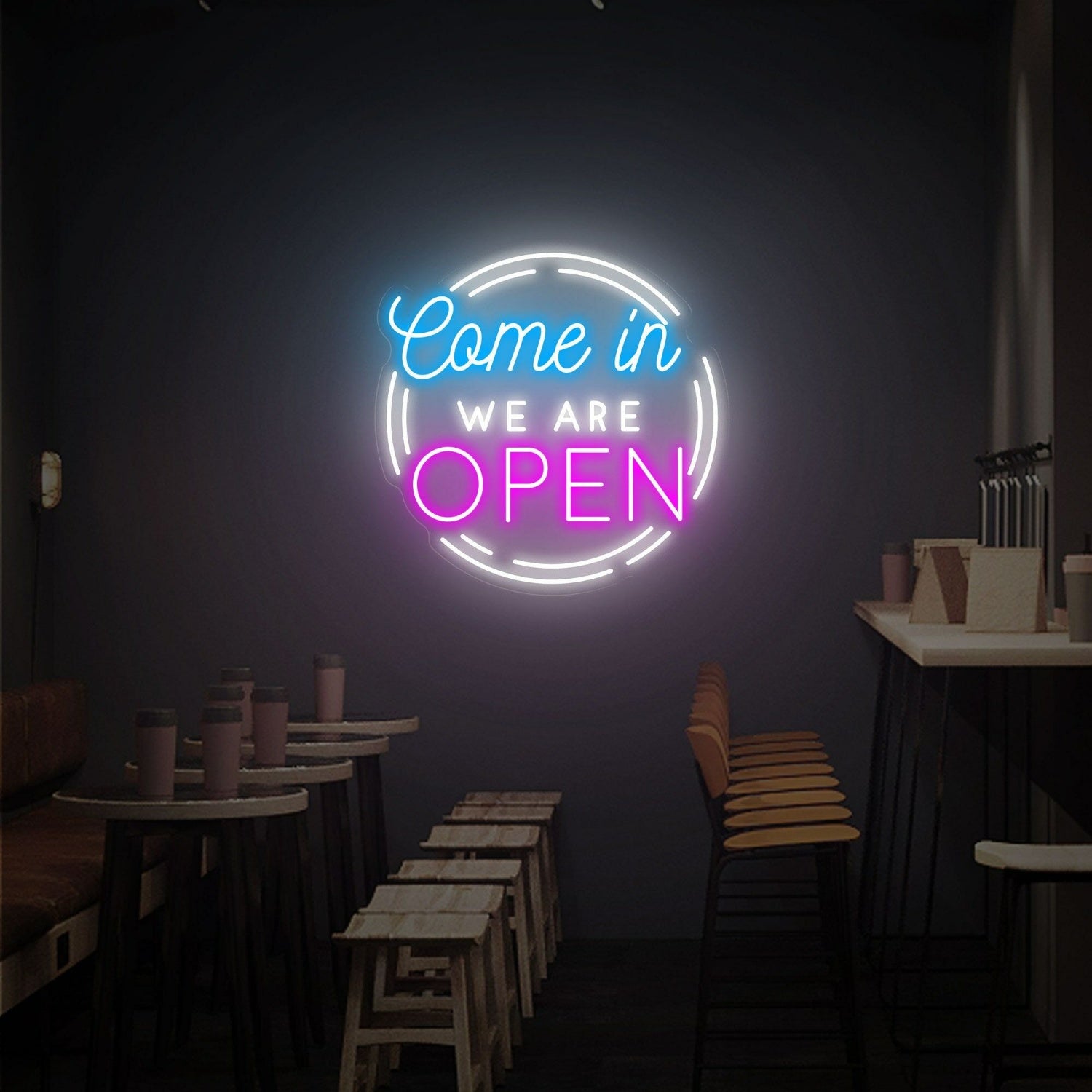Storefront Office Or Bar We Re Open Business Logo Open Led Light | Shineneon