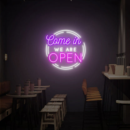 Storefront Office Or Bar We Re Open Business Logo Open Led Light | Shineneon