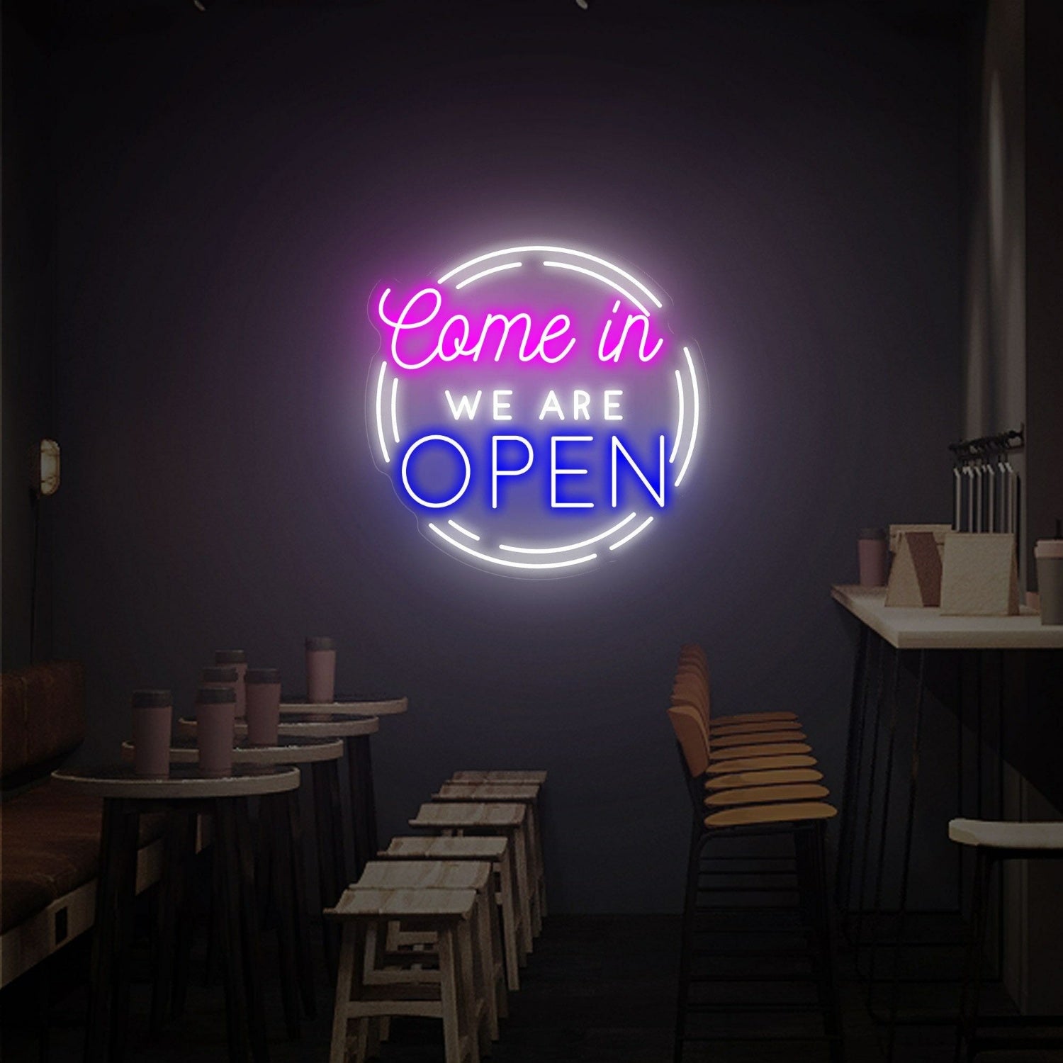 Storefront Office Or Bar We Re Open Business Logo Open Led Light | Shineneon