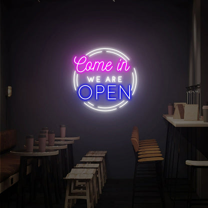 Storefront Office Or Bar We Re Open Business Logo Open Led Light | Shineneon