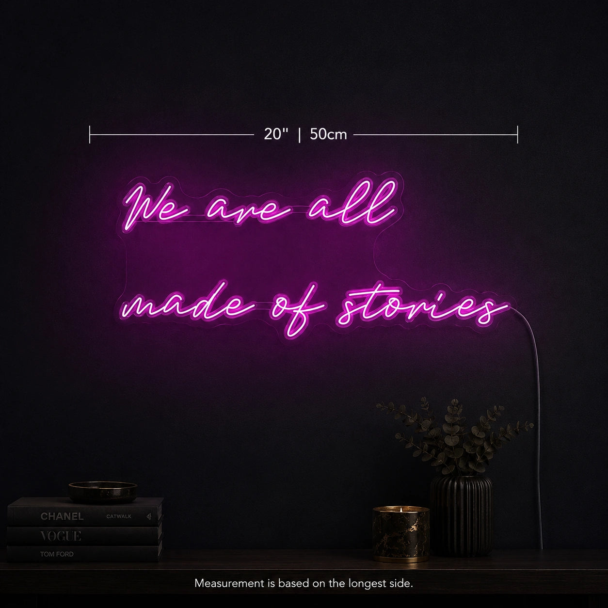 Stories Quote Neon Sign LED Neon Sign size image