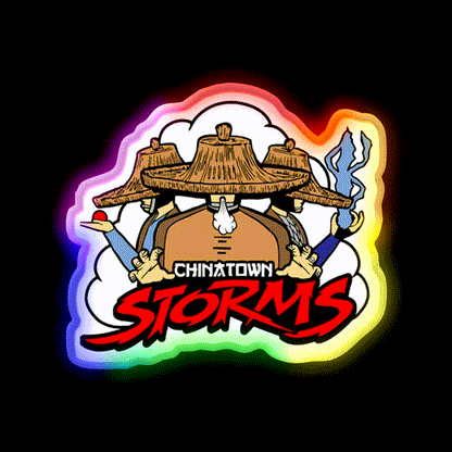 Storms Asian Cultural Led Neon Sign Rgb Color - LED neon sign close-up detail