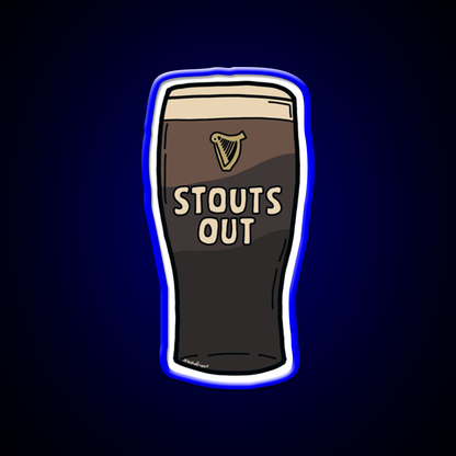 Stouts Out Beer Ni Slang Beer Bar Decor Led Neon Sign Rgb Color - LED neon sign view 5
