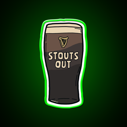 Stouts Out Beer Ni Slang Beer Bar Decor Led Neon Sign Rgb Color - LED neon sign view 8