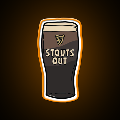 Stouts Out Beer Ni Slang Beer Bar Decor Led Neon Sign Rgb Color - LED neon sign view 6