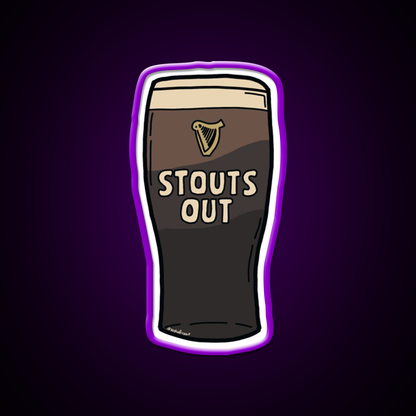 Stouts Out Beer Ni Slang Beer Bar Decor Led Neon Sign Rgb Color - LED neon sign view 9