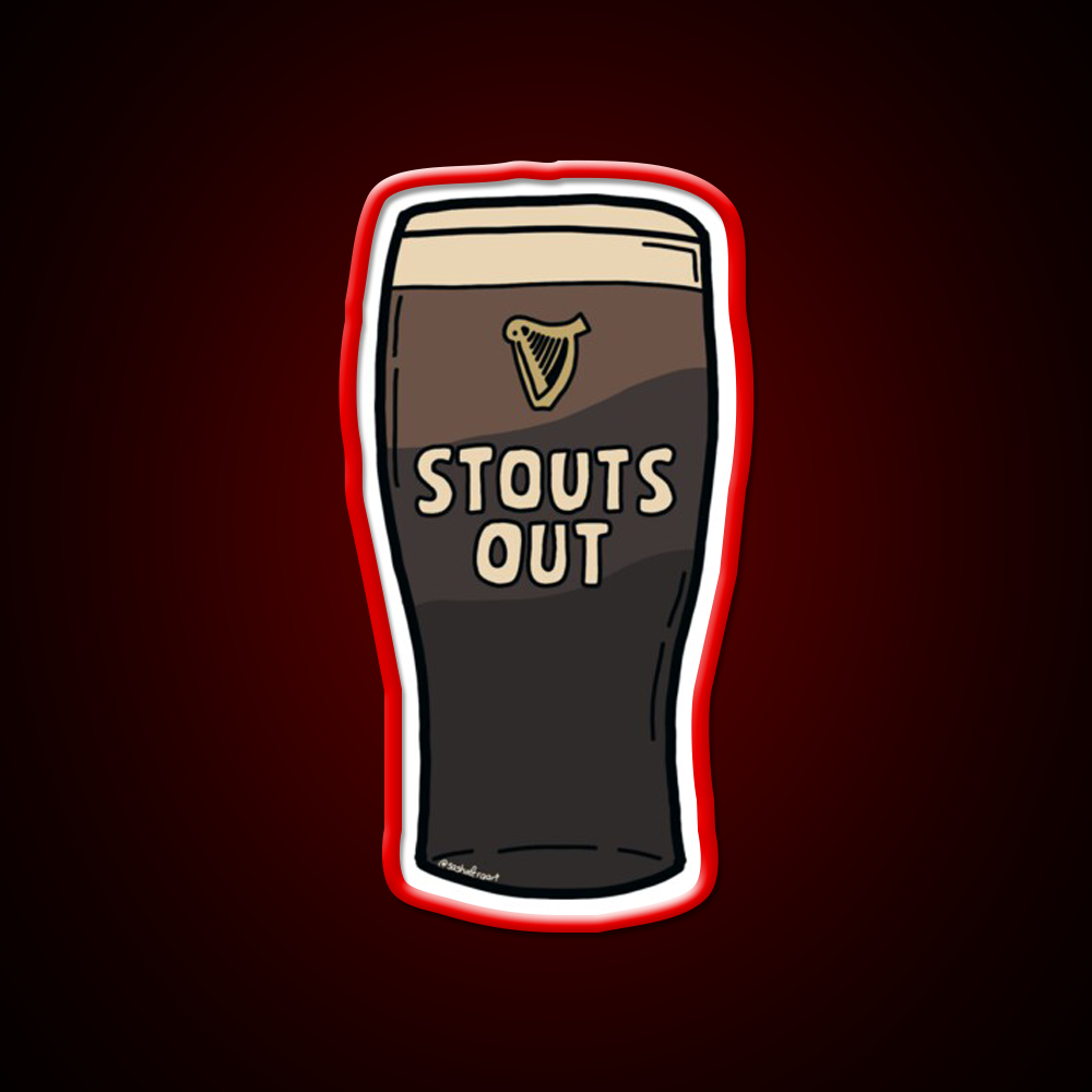 Stouts Out Beer Ni Slang Beer Bar Decor Led Neon Sign Rgb Color - LED neon sign view 10