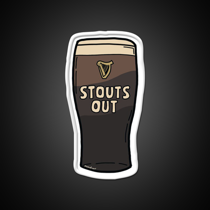 Stouts Out Beer Ni Slang Beer Bar Decor Led Neon Sign Rgb Color - LED neon sign view 11