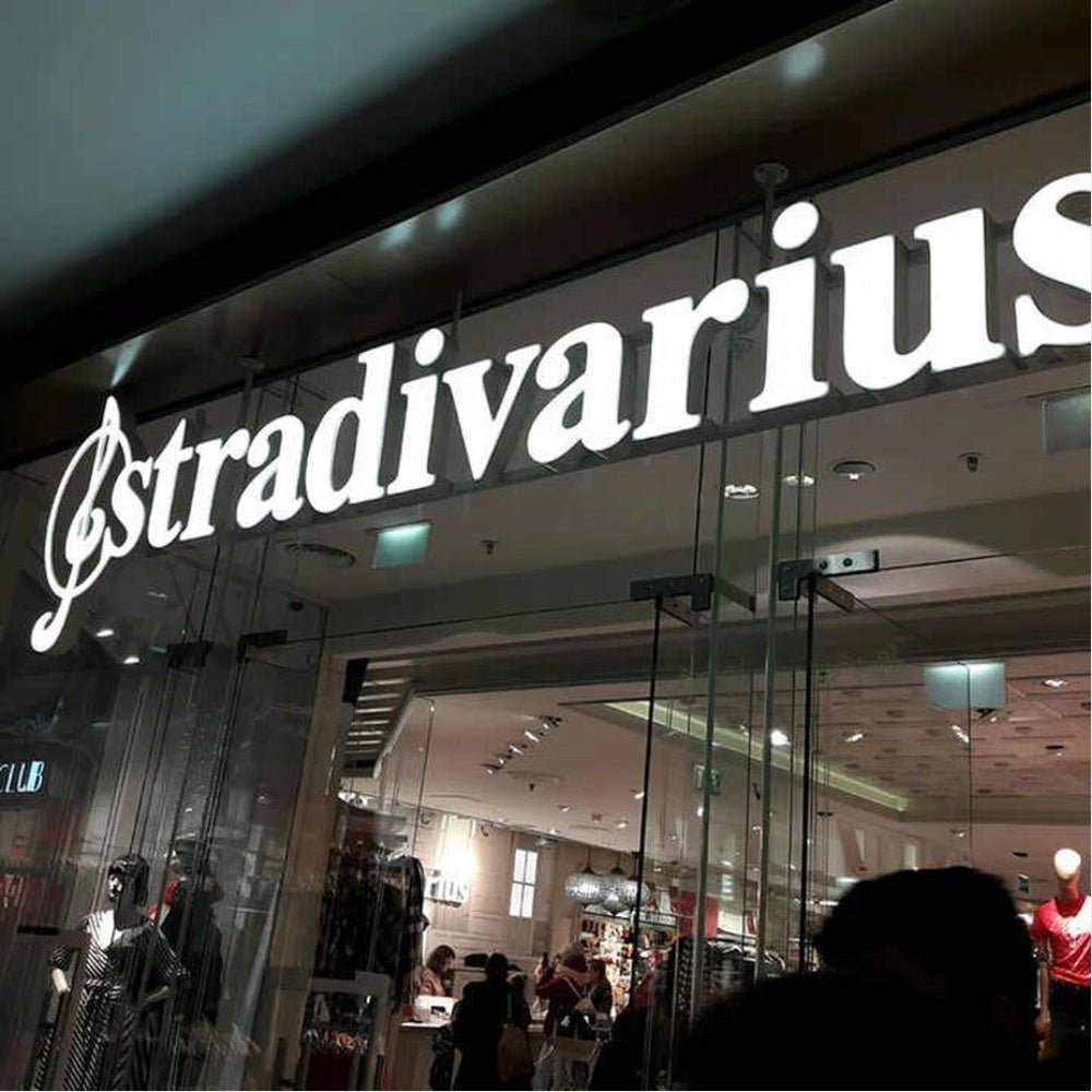 Stradivarius 3D Frontlit And Backlit Channel Letter Led Light Sign - Shineneon