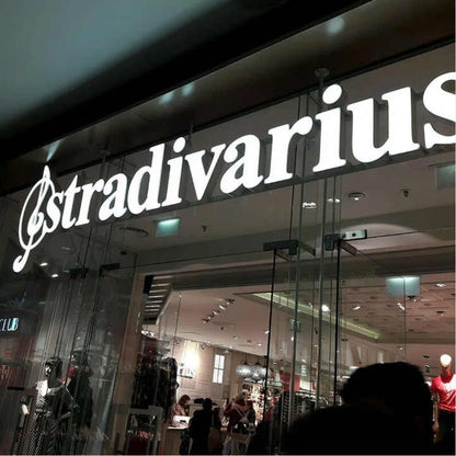 Stradivarius 3D Frontlit And Backlit Channel Letter Led Light Sign - Shineneon