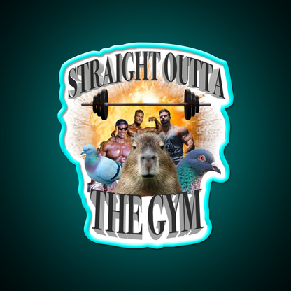 Straight Outta The Gym Fitness Led Neon Sign Rgb Color