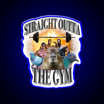 Straight Outta The Gym Fitness Led Neon Sign Rgb Color