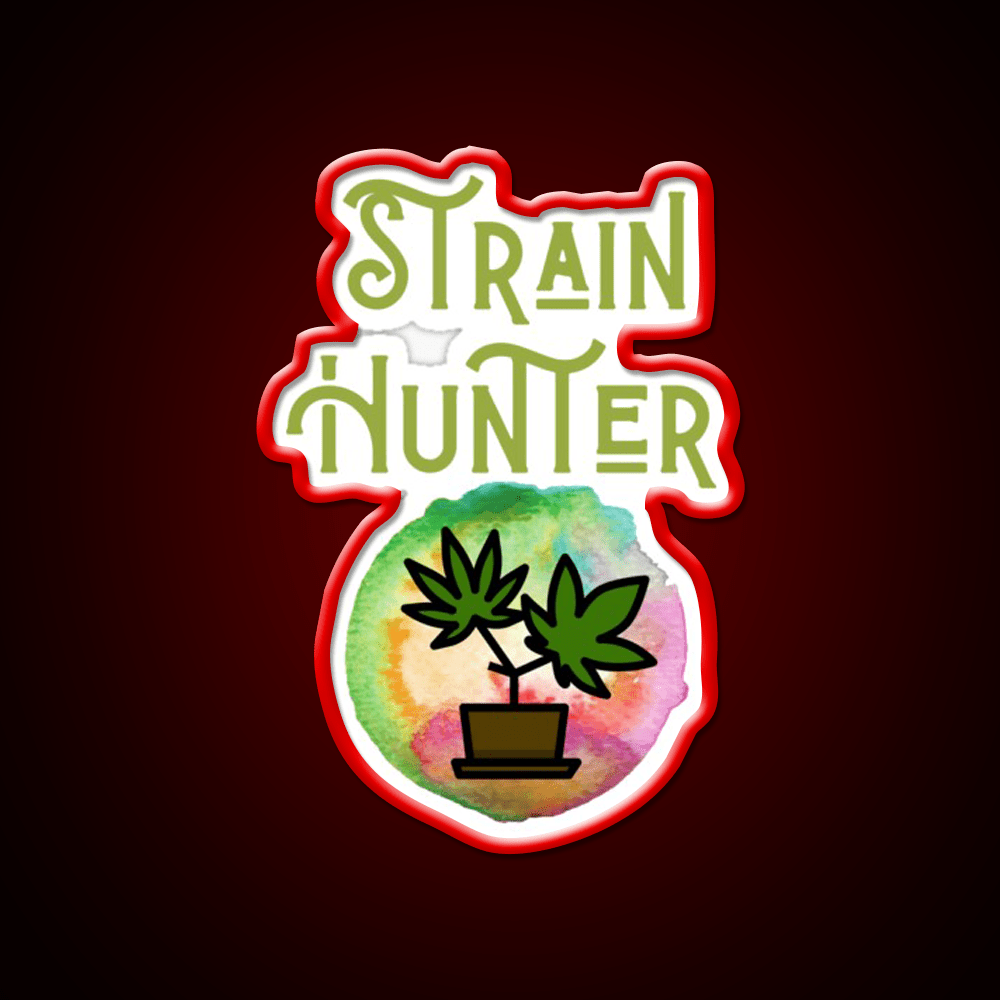 Strain Hunter Hemp Inspired Green Leaf Led Neon Sign Rgb Color - Shineneon