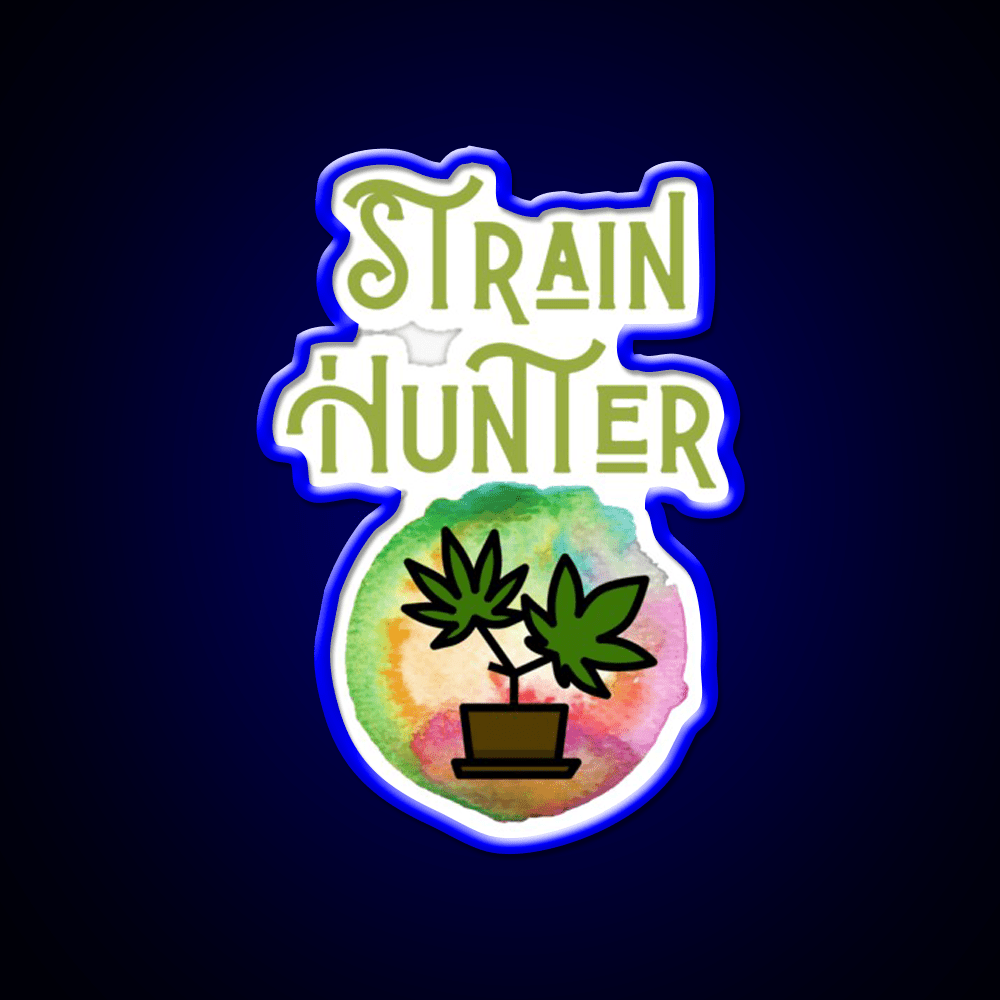 Strain Hunter Hemp Inspired Green Leaf Led Neon Sign Rgb Color - Shineneon
