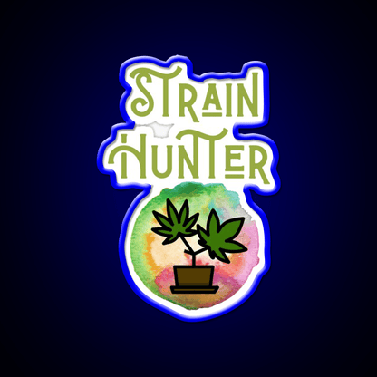 Strain Hunter Hemp Inspired Green Leaf Led Neon Sign Rgb Color - Shineneon