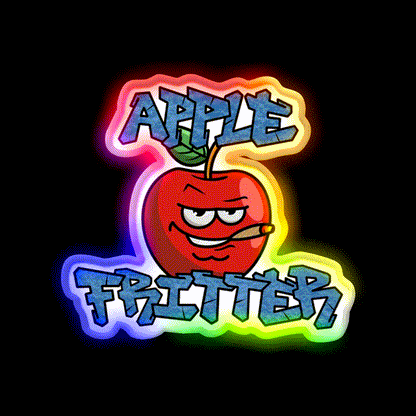Strain Series Apple Fritter Hemp Inspired Green Leaf Led Neon Sign Rgb Color - LED neon sign close-up detail