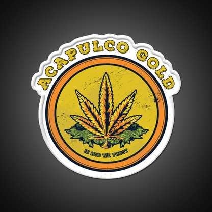 Strains Acapulco Gold Hemp Inspired Green Leaf Led Neon Sign Rgb Color - Shineneon