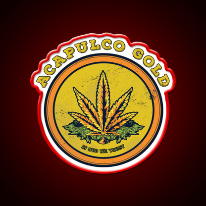Strains Acapulco Gold Hemp Inspired Green Leaf Led Neon Sign Rgb Color - Shineneon