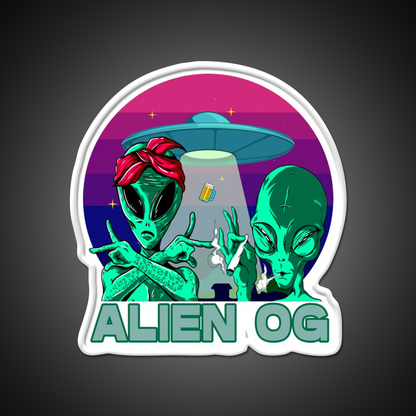Strains Alien Og Hemp Inspired Green Leaf Led Neon Sign Rgb Color - LED neon sign view 11
