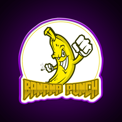 Strains Banana Punch Hemp Inspired Green Leaf Led Neon Sign Rgb Color - Shineneon