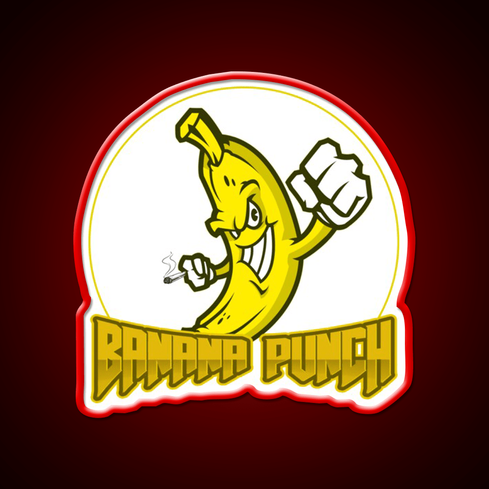 Strains Banana Punch Hemp Inspired Green Leaf Led Neon Sign Rgb Color - Shineneon