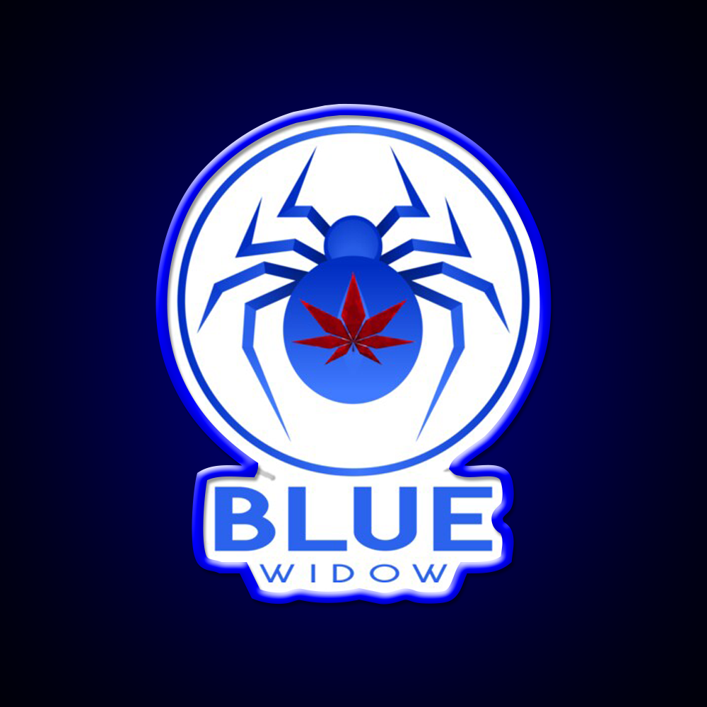 Strains Blue Widow Spider Hemp Inspired Green Leaf Led Neon Sign Rgb Color - LED neon sign view 5