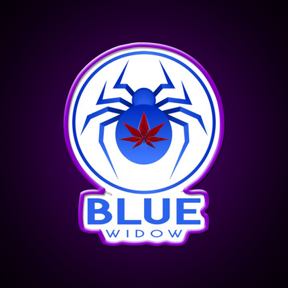 Strains Blue Widow Spider Hemp Inspired Green Leaf Led Neon Sign Rgb Color - LED neon sign view 9