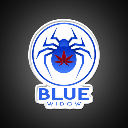 Strains Blue Widow Spider Hemp Inspired Green Leaf Led Neon Sign Rgb Color - Shineneon