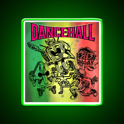 Strains Dancehall Hemp Inspired Green Leaf Led Neon Sign Rgb Color - Shineneon