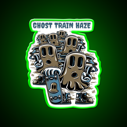Strains Ghost Train Haze Hemp Inspired Green Leaf Led Neon Sign Rgb Color - LED neon sign view 8