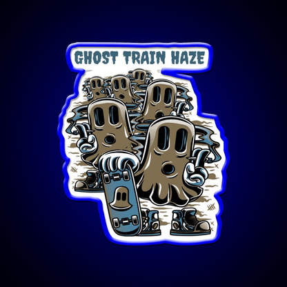 Strains Ghost Train Haze Hemp Inspired Green Leaf Led Neon Sign Rgb Color - Shineneon