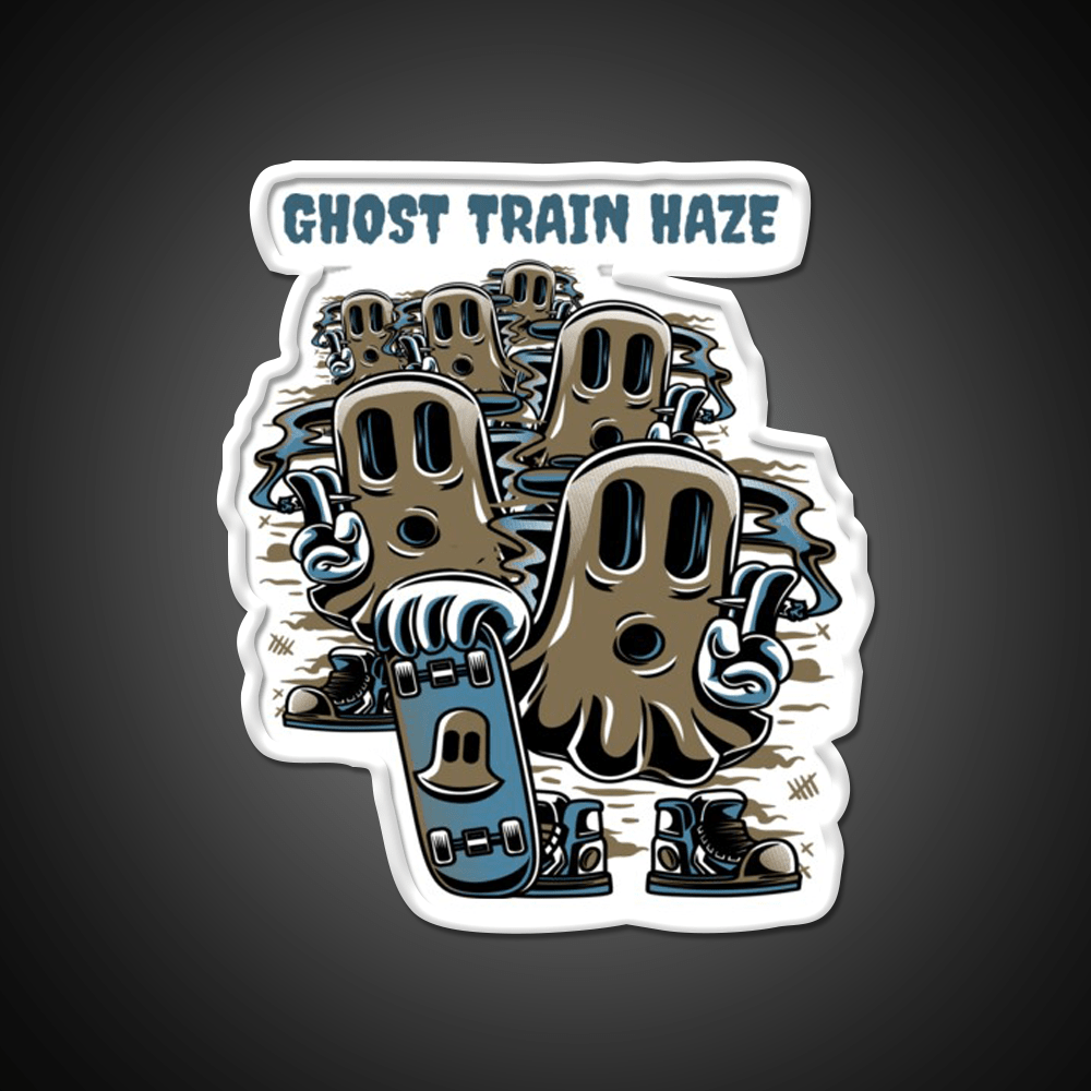 Strains Ghost Train Haze Hemp Inspired Green Leaf Led Neon Sign Rgb Color - Shineneon