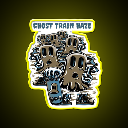 Strains Ghost Train Haze Hemp Inspired Green Leaf Led Neon Sign Rgb Color - LED neon sign view 7